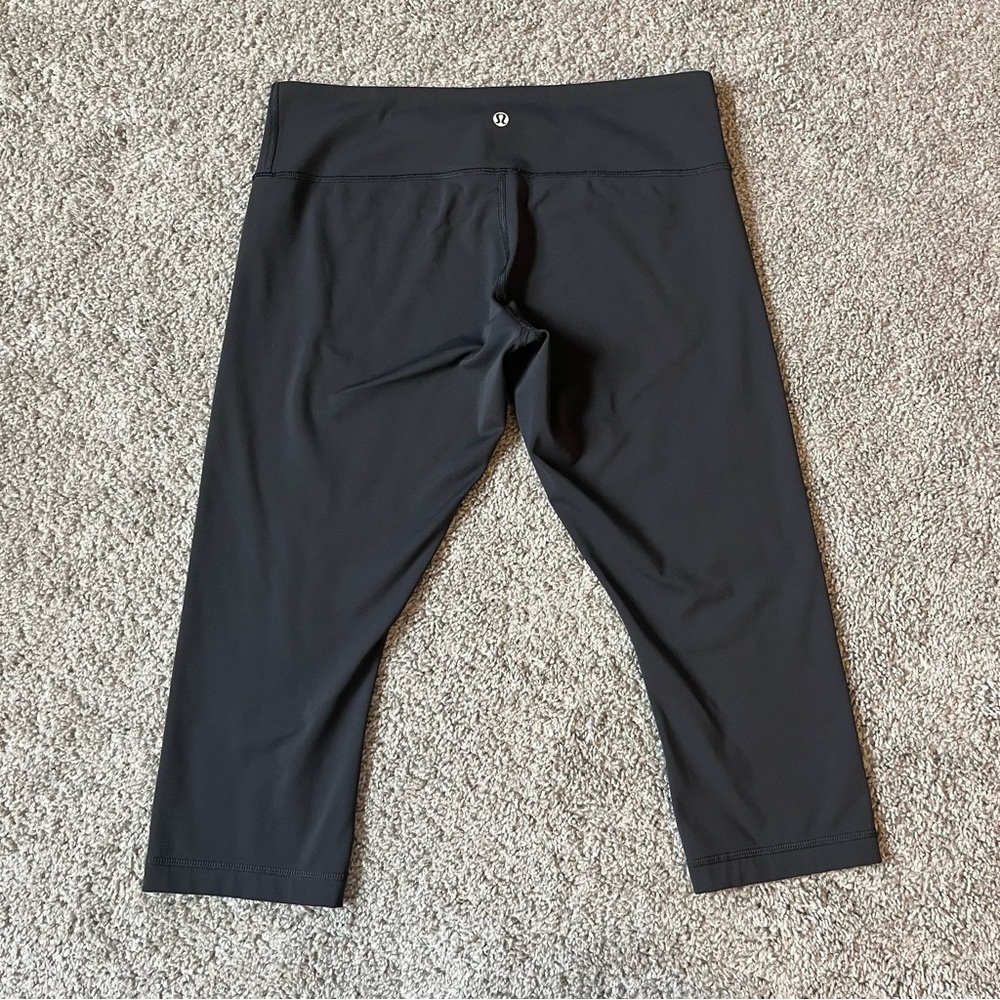 Lululemon Wunder Under Crop Leggings Black Luxtreme 19" Inseam Women’s Sz 10